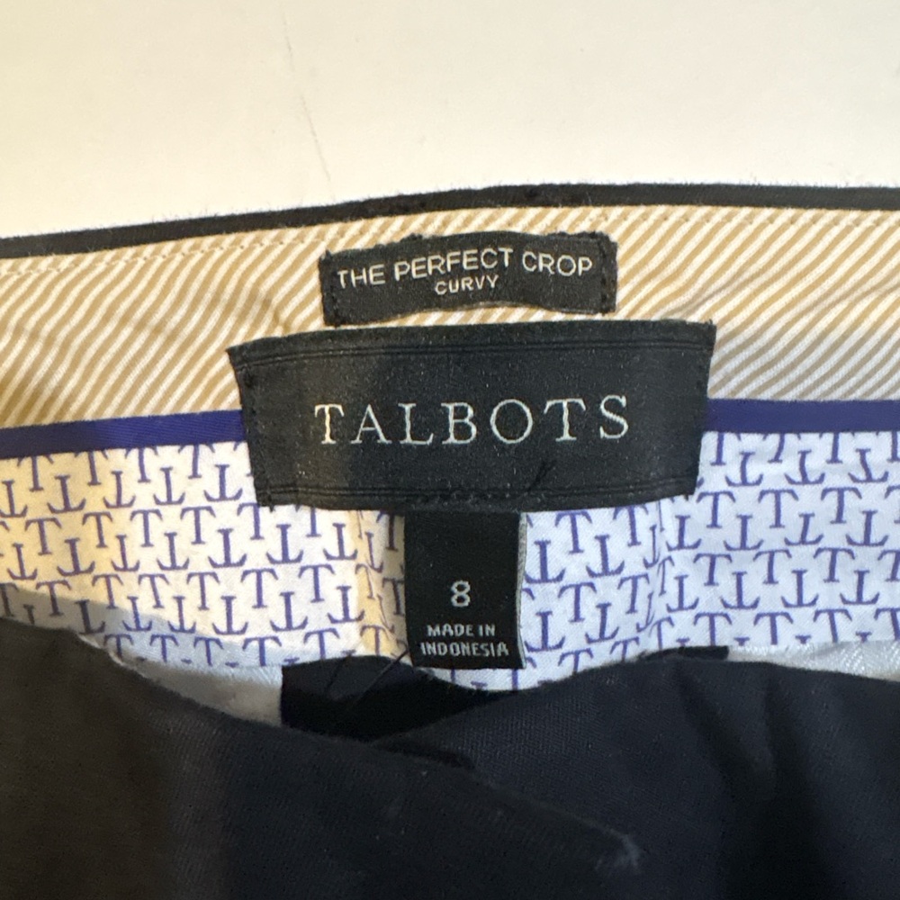 Talbots Women's Black Cropped Pants - Picture 8 of 8